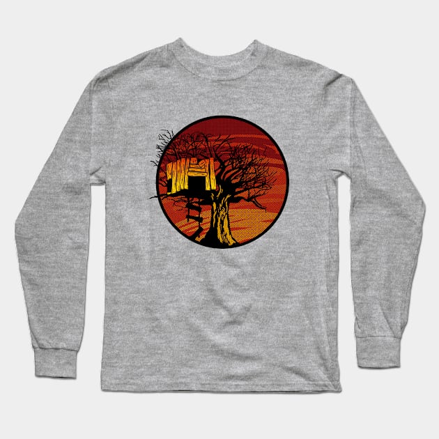 Spooky tree house Long Sleeve T-Shirt by Johajc